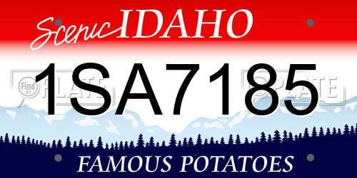 1SA7185 Idaho License Plate