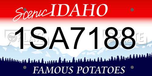 1SA7188 Idaho License Plate