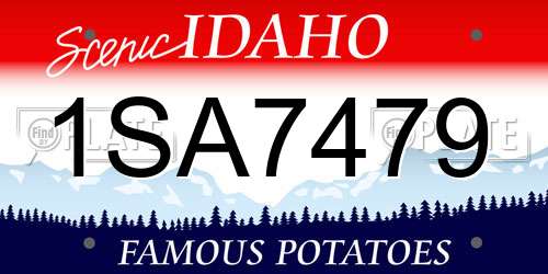 1SA7479 Idaho License Plate