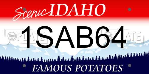1SAB64 Idaho License Plate