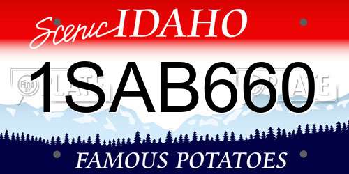 1SAB660 Idaho License Plate