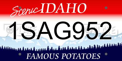 1SAG952 Idaho License Plate