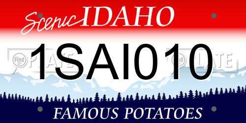 1SAI010 Idaho License Plate