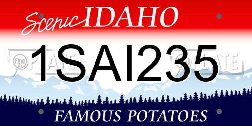 1SAI235 Idaho License Plate