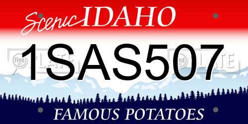 1SAS507 Idaho License Plate