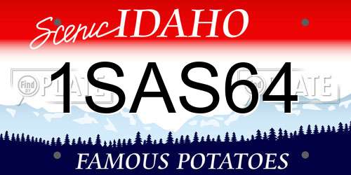 1SAS64 Idaho License Plate