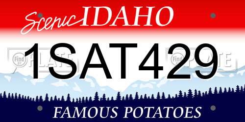 1SAT429 Idaho License Plate