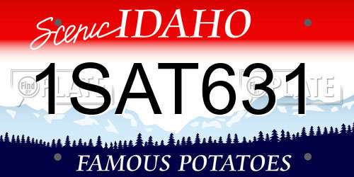 1SAT631 Idaho License Plate