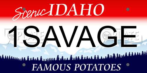 1SAVAGE Idaho License Plate