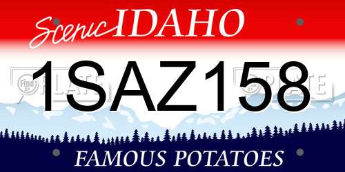 1SAZ158 Idaho License Plate