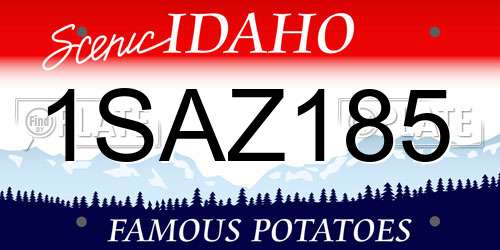 1SAZ185 Idaho License Plate