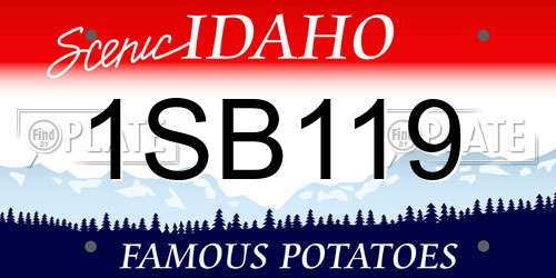 1SB119 Idaho License Plate