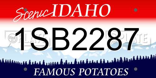 1SB2287 Idaho License Plate