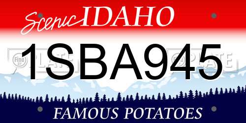 1SBA945 Idaho License Plate