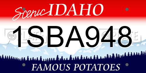 1SBA948 Idaho License Plate