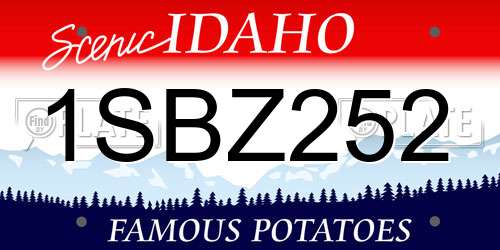 1SBZ252 Idaho License Plate