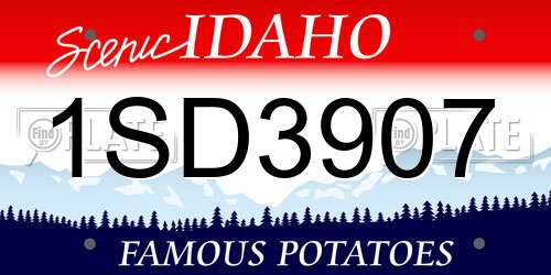 1SD3907 Idaho License Plate