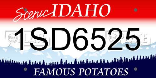 1SD6525 Idaho License Plate