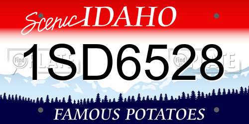 1SD6528 Idaho License Plate