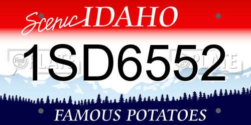 1SD6552 Idaho License Plate