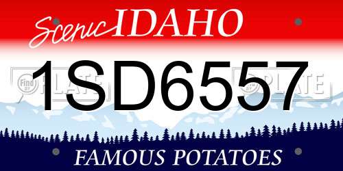 1SD6557 Idaho License Plate