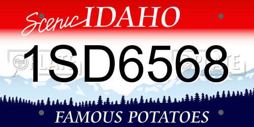 1SD6568 Idaho License Plate