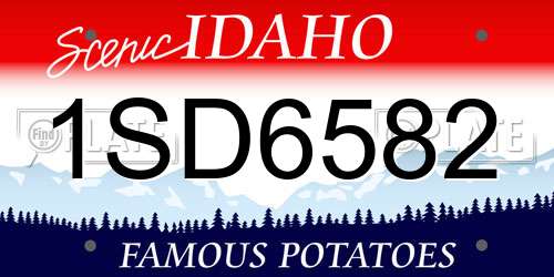 1SD6582 Idaho License Plate
