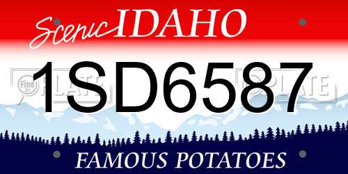 1SD6587 Idaho License Plate