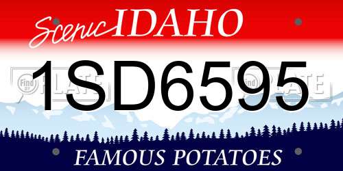 1SD6595 Idaho License Plate
