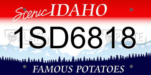 1SD6818 Idaho License Plate