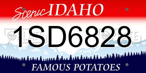 1SD6828 Idaho License Plate