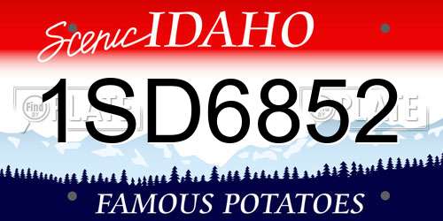 1SD6852 Idaho License Plate