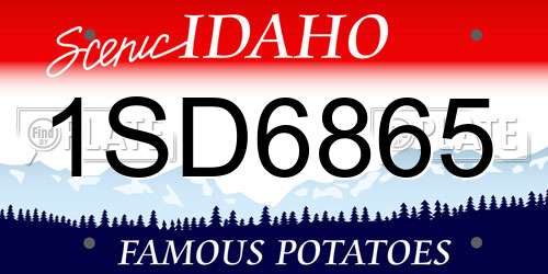 1SD6865 Idaho License Plate