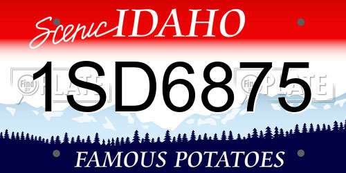 1SD6875 Idaho License Plate