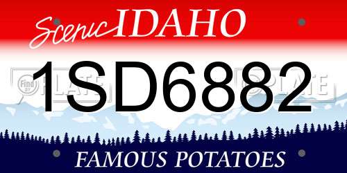 1SD6882 Idaho License Plate