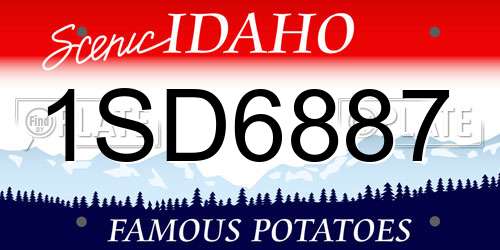 1SD6887 Idaho License Plate
