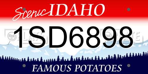 1SD6898 Idaho License Plate