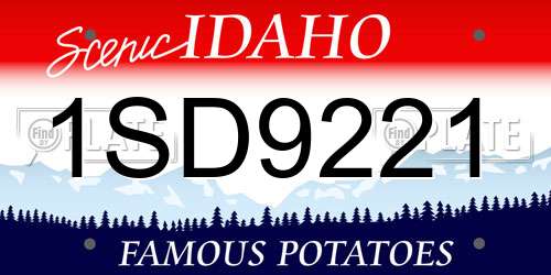 1SD9221 Idaho License Plate