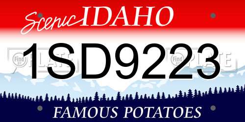 1SD9223 Idaho License Plate