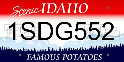 1SDG552 Idaho License Plate