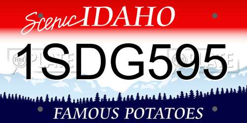 1SDG595 Idaho License Plate