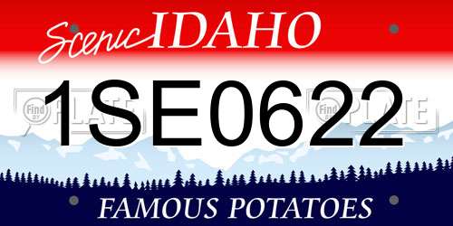 1SE0622 Idaho License Plate