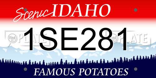 1SE281 Idaho License Plate