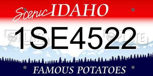 1SE4522 Idaho License Plate