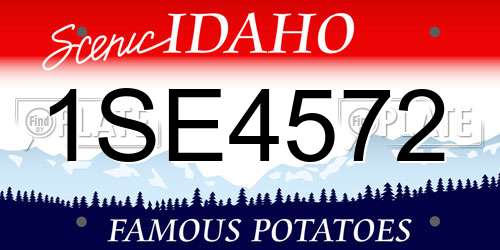 1SE4572 Idaho License Plate