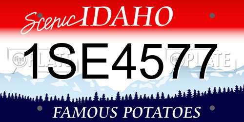 1SE4577 Idaho License Plate