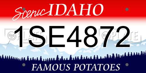 1SE4872 Idaho License Plate