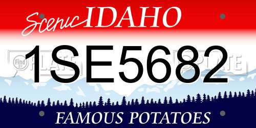 1SE5682 Idaho License Plate