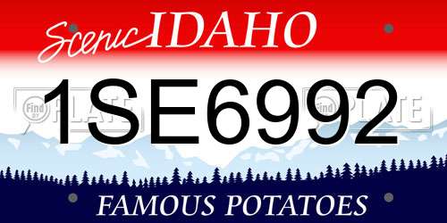 1SE6992 Idaho License Plate