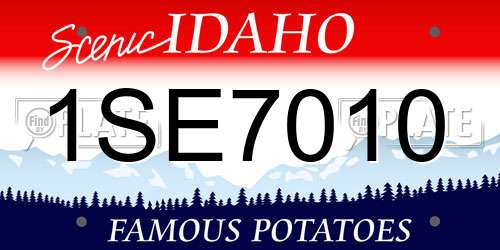 1SE7010 Idaho License Plate